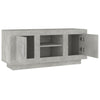 TV-taso betoninharmaa 102x35x45 cm tekninen puu