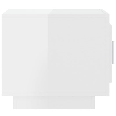 Valkoinen sohvapöytä Greblea 51x50x45cm (korkeakiilto, puinen)