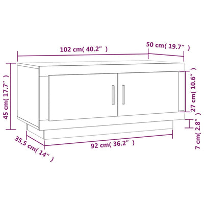 Sohvapöytä betoninharmaa 102x50x45 cm tekninen puu