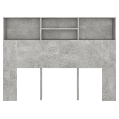Sängynpääty säilytystilalla betoninharmaa 140x19x103,5 cm