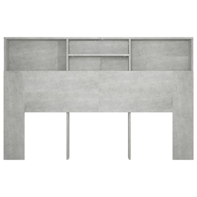 Sängynpääty säilytystilalla betoninharmaa 160x19x103,5 cm