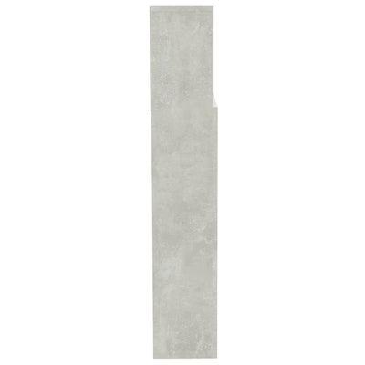 Sängynpääty säilytystilalla betoninharmaa 200x19x103,5 cm