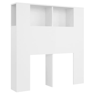 Sängynpääty säilytystilalla valkoinen 100x18,5x104,5 cm