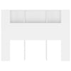 Valkoinen sängynpääty säilytystilalla Zane 140x18,5x104,5cm