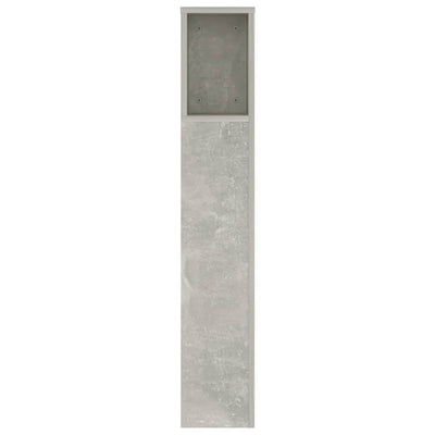 Betoninharmaa sängynpääty säilytystilalla Zane 140x18,5x104,5cm