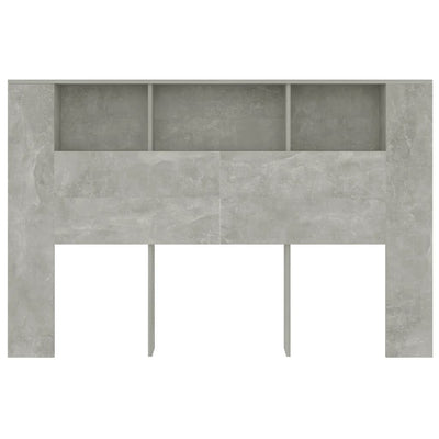 Sängynpääty säilytystilalla betoninharmaa 160x18,5x104,5 cm