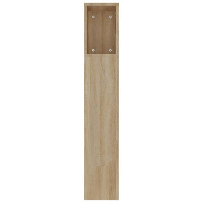Sängynpääty säilytystilalla Sonoma-tammi 220x18,5x104,5 cm