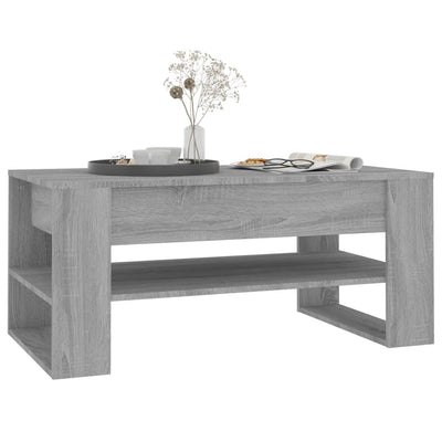 Sohvapöytä harmaa Sonoma 102x55x45 cm tekninen puu