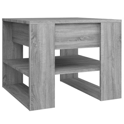 Sohvapöytä harmaa Sonoma 55,5x55x45 cm tekninen puu