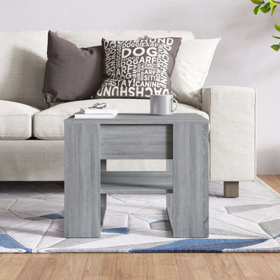 Sohvapöytä harmaa Sonoma 55,5x55x45 cm tekninen puu