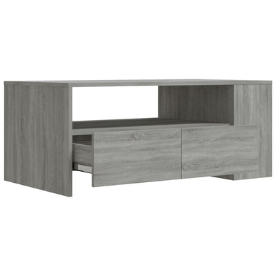 Sohvapöytä harmaa Sonoma 102x55x42 cm tekninen puu