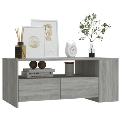 Sohvapöytä harmaa Sonoma 102x55x42 cm tekninen puu