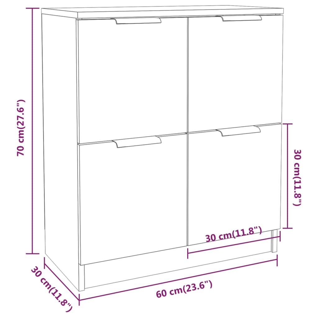 Harmaa senkki Candefia 60x30x70cm (puinen)