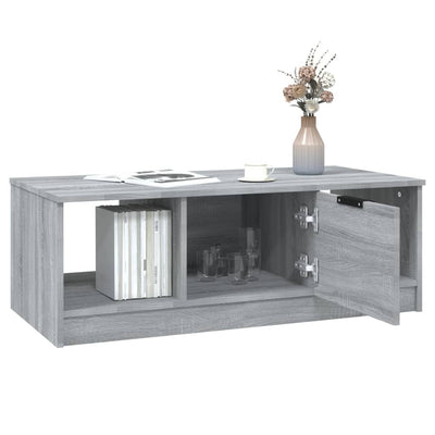Sohvapöytä harmaa Sonoma 102x50x36 cm tekninen puu