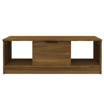 Sohvapöytä ruskea tammi 102x50x36 cm tekninen puu