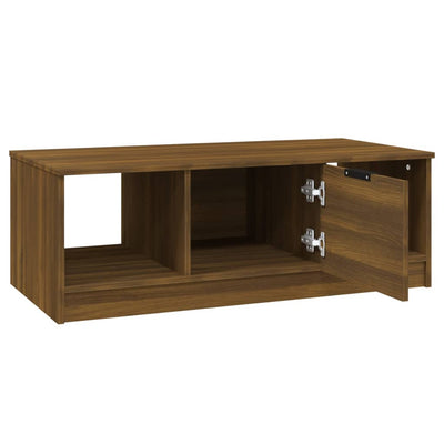 Sohvapöytä ruskea tammi 102x50x36 cm tekninen puu