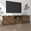 TV-taso ruskea tammi 140x35x40 cm tekninen puu