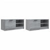 TV-tasot 2 kpl harmaa Sonoma 80x35x36,5 cm lastulevy
