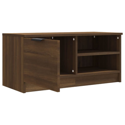 TV-tasot 2 kpl ruskea tammi 80x35x36,5 cm tekninen puu