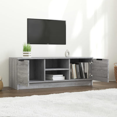 TV-taso harmaa Sonoma 102x35x36,5 cm tekninen puu