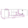 TV-taso harmaa Sonoma 102x35x36,5 cm tekninen puu