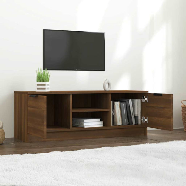 TV-taso ruskea tammi 102x35x36,5 cm tekninen puu