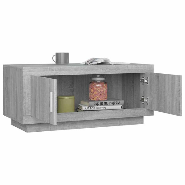 Sohvapöytä harmaa Sonoma 102x50x45 cm tekninen puu