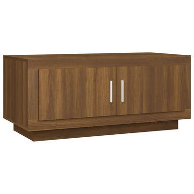 Sohvapöytä ruskea tammi 102x50x45 cm tekninen puu