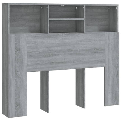 Sängynpääty säilytystilalla harmaa Sonoma 120x19x103,5 cm