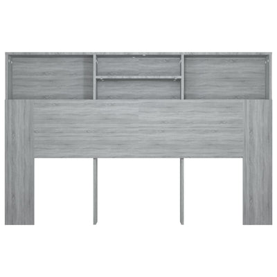 Sängynpääty säilytystilalla harmaa Sonoma 160x19x103,5 cm