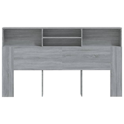 Sängynpääty säilytystilalla harmaa Sonoma 180x19x103,5 cm