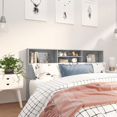 Harmaa sonoma sängynpääty säilytystilalla Haig 180x19x103,5cm