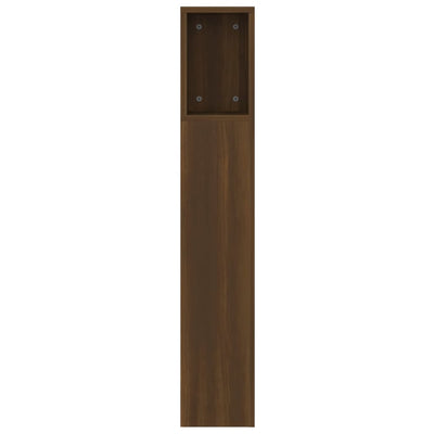 Sängynpääty säilytystilalla ruskea tammi 160x18,5x104,5 cm