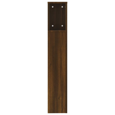 Sängynpääty säilytystilalla ruskea tammi 200x18,5x104,5 cm