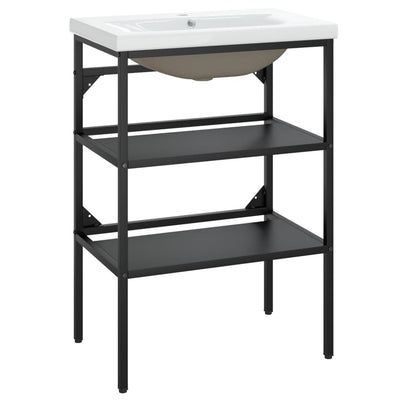 Musta kylpyhuoneen pesualtaan runko pesualtaalla Sevastrian