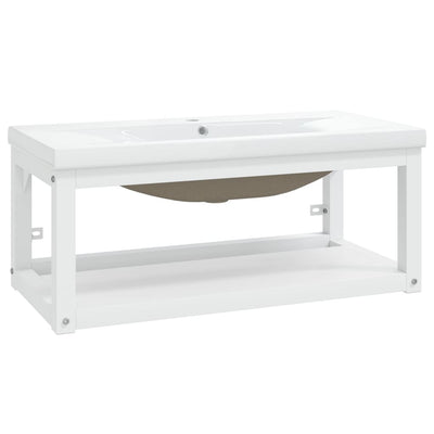 Valkoinen kylpyhuoneen pesualtaan runko pesualtaalla Artimon (rauta)