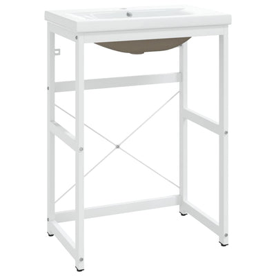 Valkoinen kylpyhuoneen pesualtaan runko pesualtaalla Catrinela (rauta)