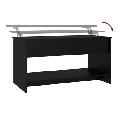 Sohvapöytä musta 102x50x52,5 cm tekninen puu