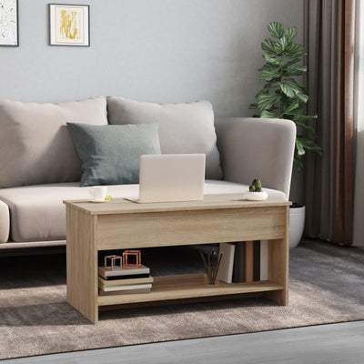 Sohvapöytä Sonoma-tammi 102x50x52,5 cm tekninen puu