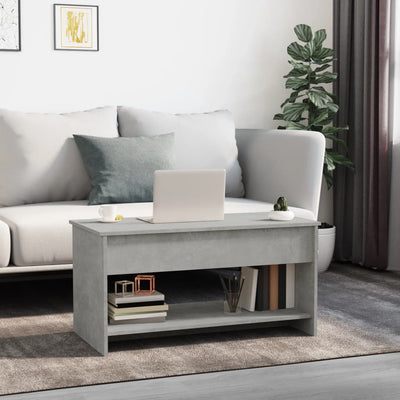 Sohvapöytä betoninharmaa 102x50x52,5 cm tekninen puu
