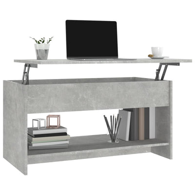 Sohvapöytä betoninharmaa 102x50x52,5 cm tekninen puu