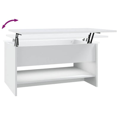 Valkoinen sohvapöytä Neleta 80x50x40cm (puinen)