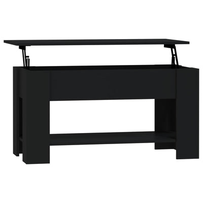 Sohvapöytä musta 101x49x52 cm tekninen puu