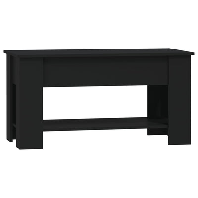 Sohvapöytä musta 101x49x52 cm tekninen puu