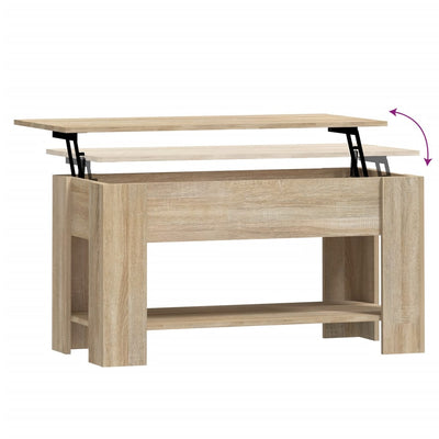Sohvapöytä Sonoma-tammi 101x49x52 cm tekninen puu
