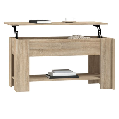 Sohvapöytä Sonoma-tammi 101x49x52 cm tekninen puu