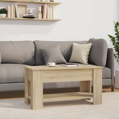 Sohvapöytä Sonoma-tammi 101x49x52 cm tekninen puu