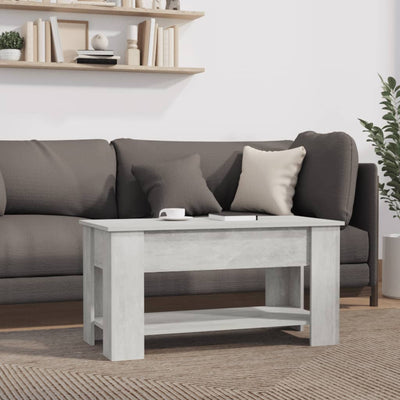 Sohvapöytä betoninharmaa 101x49x52 cm tekninen puu