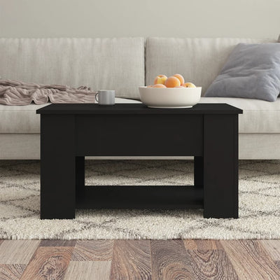 Sohvapöytä musta 79x49x41 cm tekninen puu