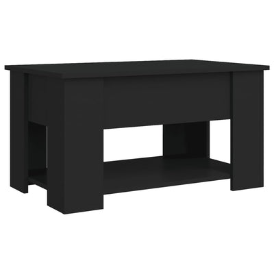Sohvapöytä musta 79x49x41 cm tekninen puu